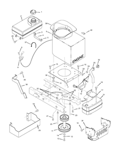 Engine Mount Diagram and Parts List for 405627X51A 2007 Briggs and Stratton Lawn Tractor